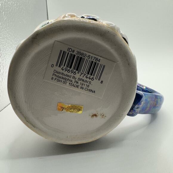 Mug / Santa Face / Earthenware /Winter Christmas Coffee Mug/Cup Hand Painted EUC - Picture 4 of 5